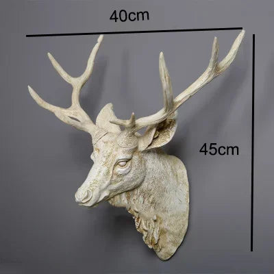 Handmade Resin Deer Head Wall Decoration
