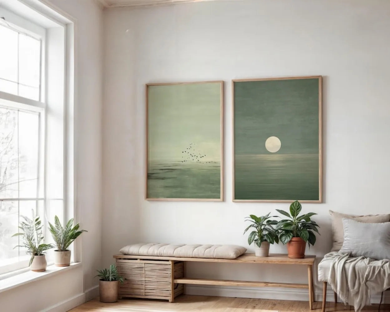 2PCS Japanese Sunset Zen Canvas Set