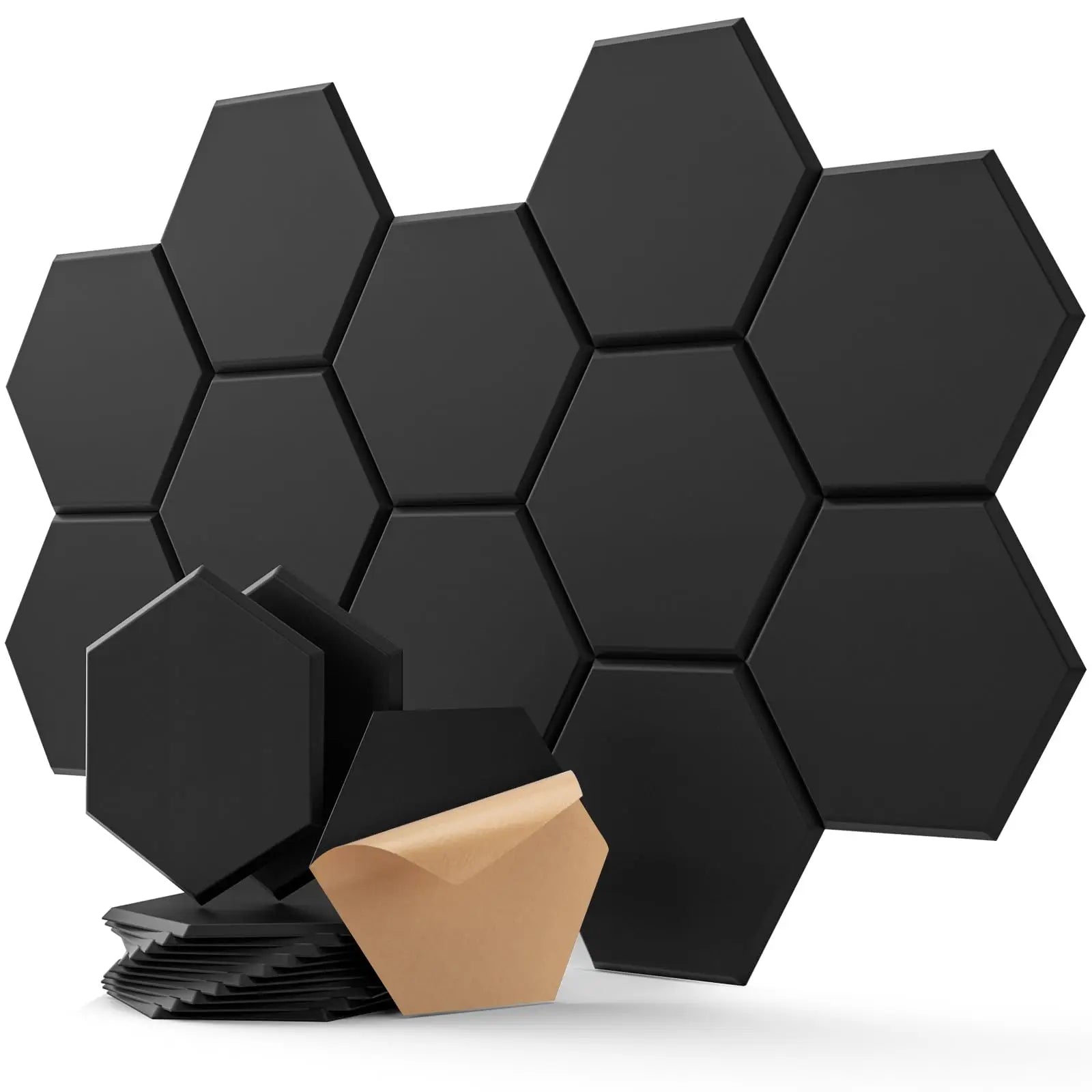 12-Pack White Hexagon Acoustic Panels