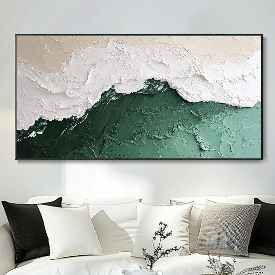 Abstract Green Ocean Canvas Print