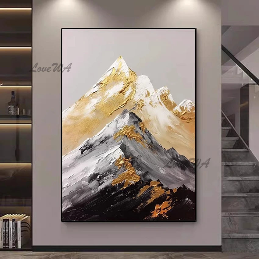 Large Hand-Painted Abstract Oil Painting