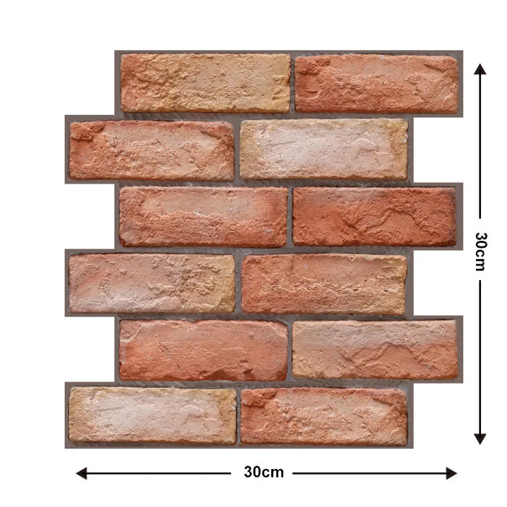 5/10-Pack 3D Brick Wall Panels