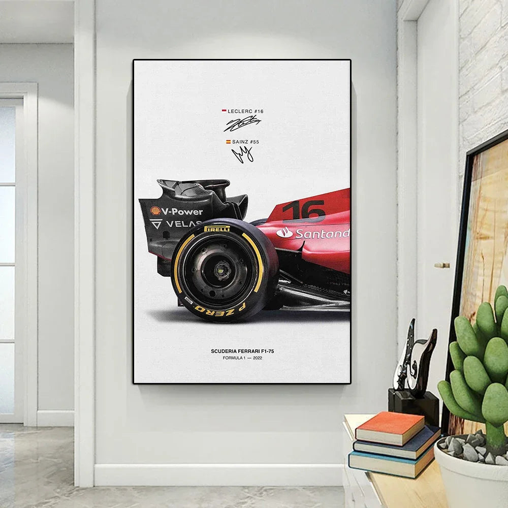 Formula 1 Race Car Canvas Poster