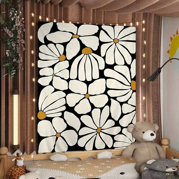 Nordic Vintage Floral Tapestry