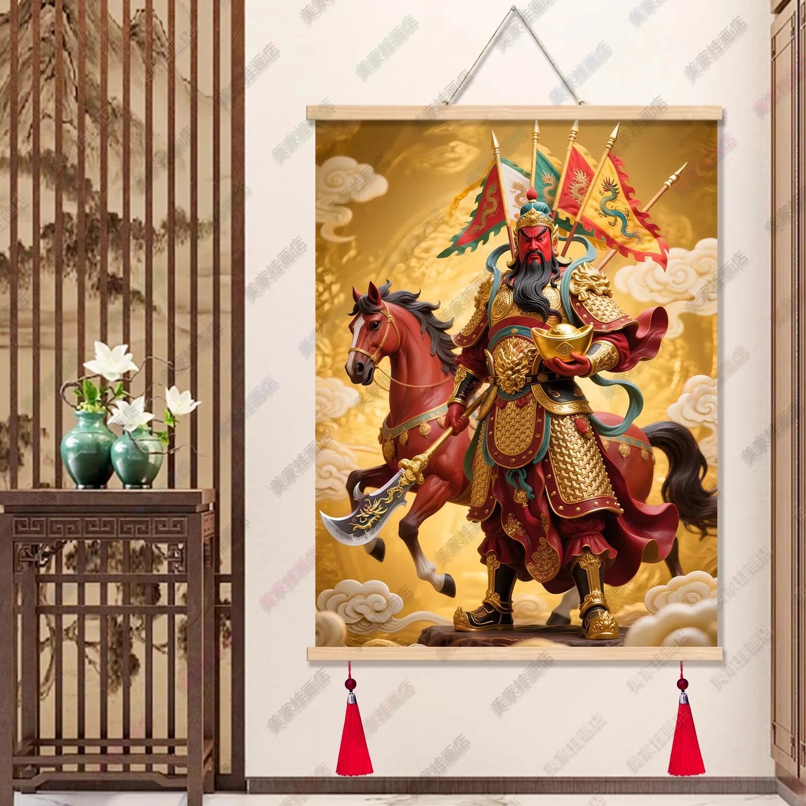 Multi-style Martial Saint Guan Yu Scroll Painting
