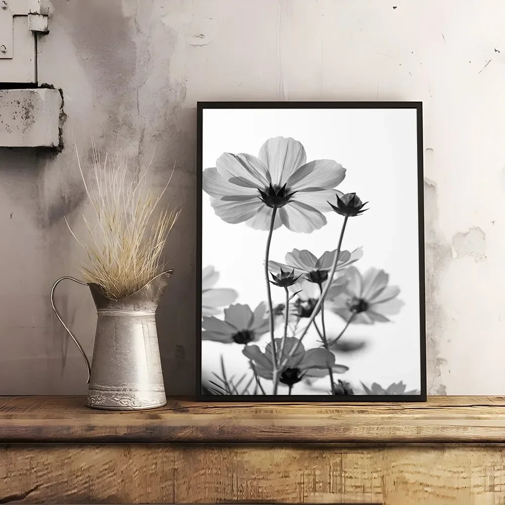 Black & White Plant Canvas Wall Art