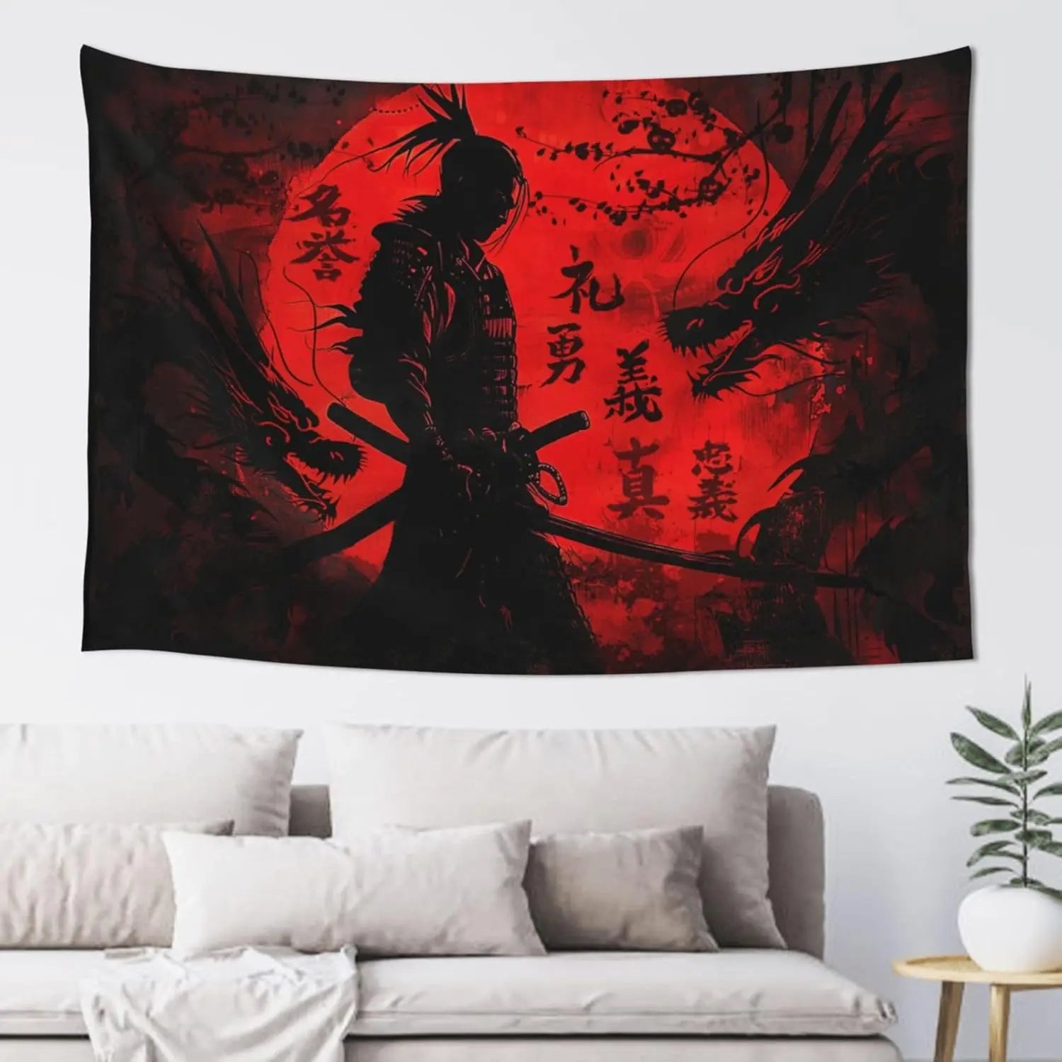Black & Gold Mandala Wall Tapestry