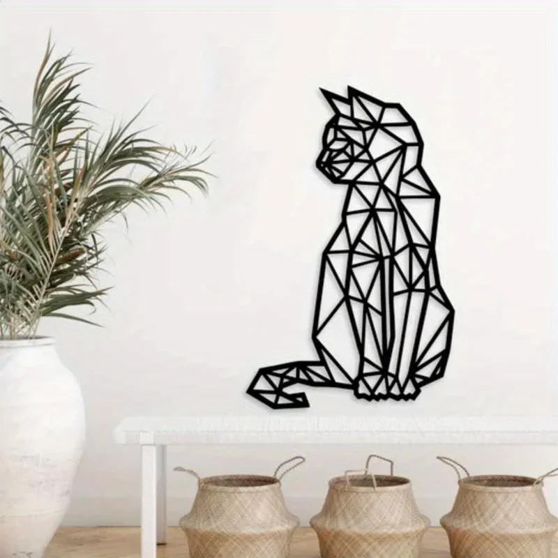 Metal Cat Wall Art – Modern Home Decor