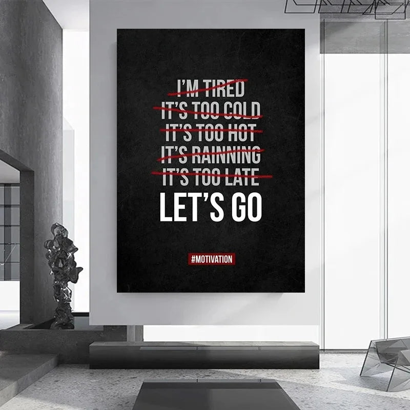 Motivational Lion Canvas Poster