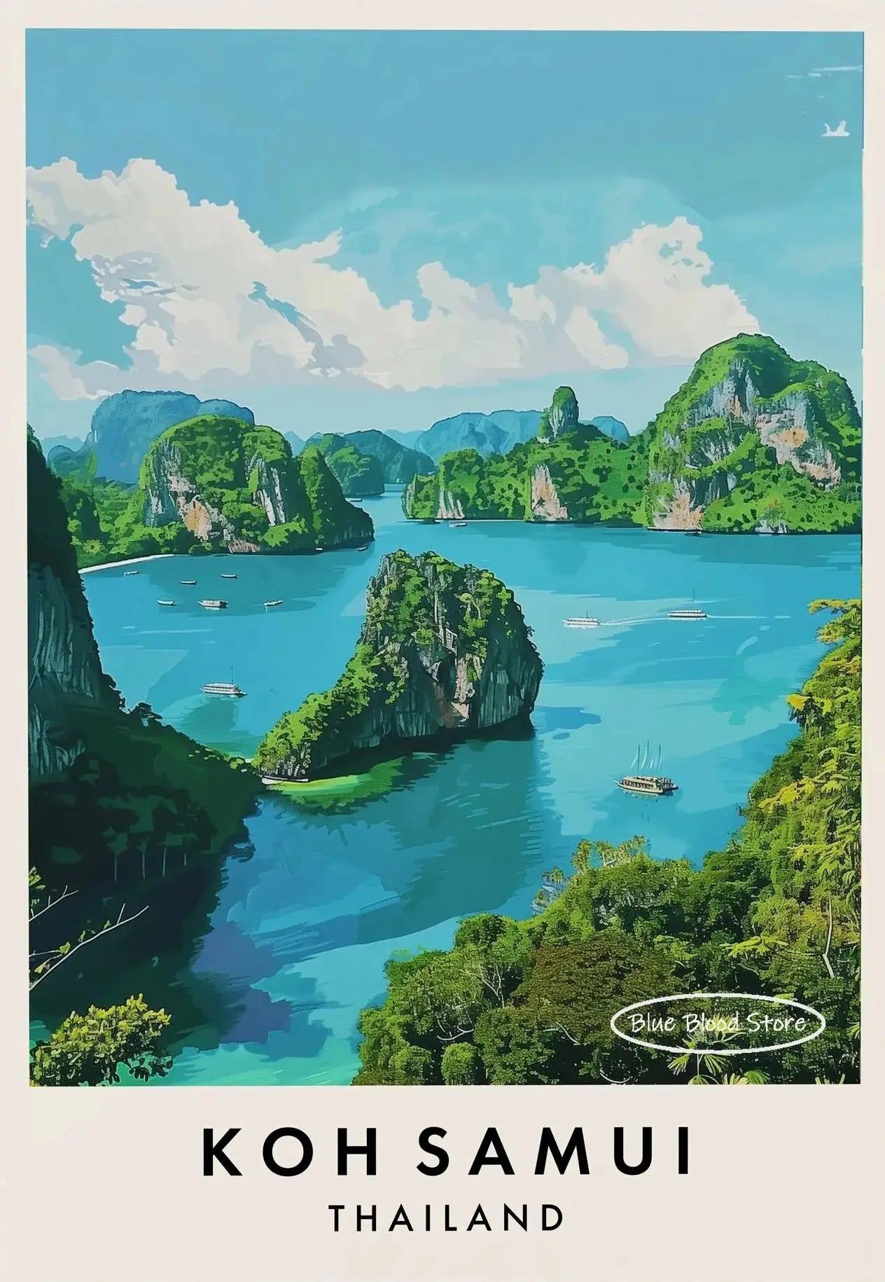 Thailand City Travel Canvas Poster