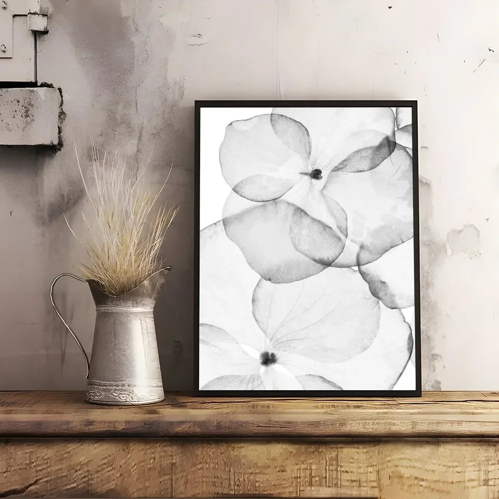 Black & White Plant Canvas Wall Art