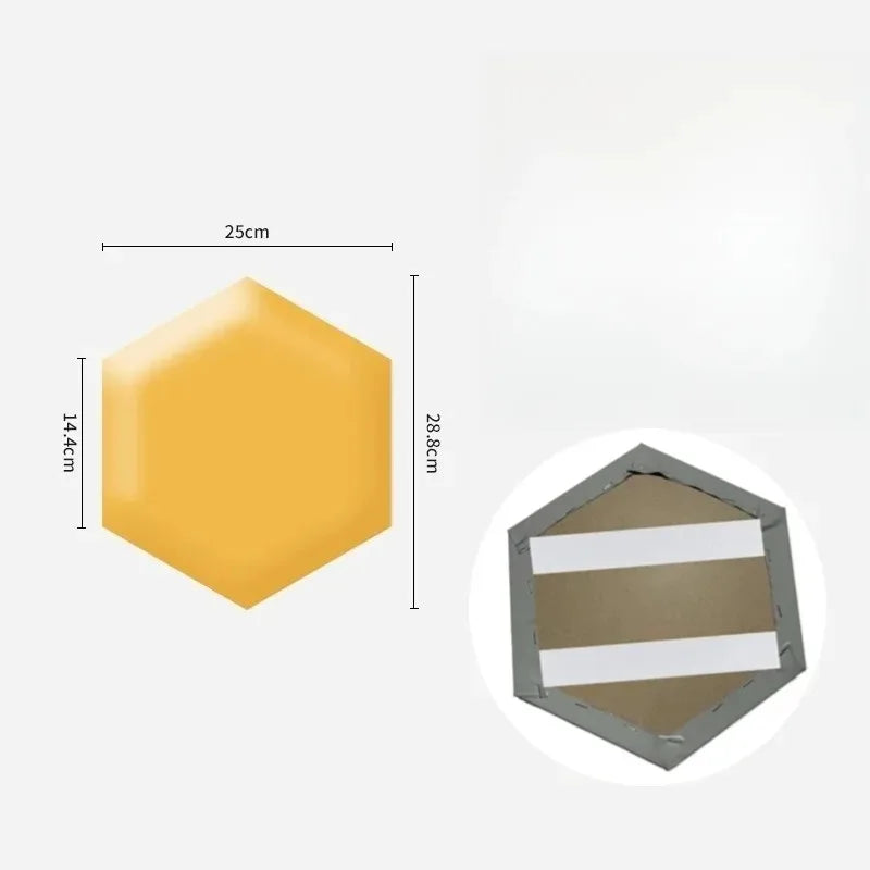 Hexagonal 3D Leather Wall Panel – Self-Adhesive