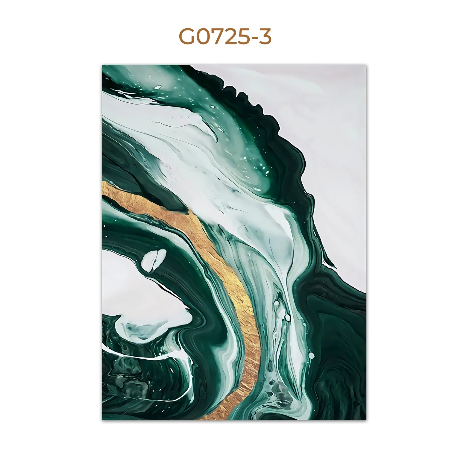 Modern Green Gold Abstract Canvas Art
