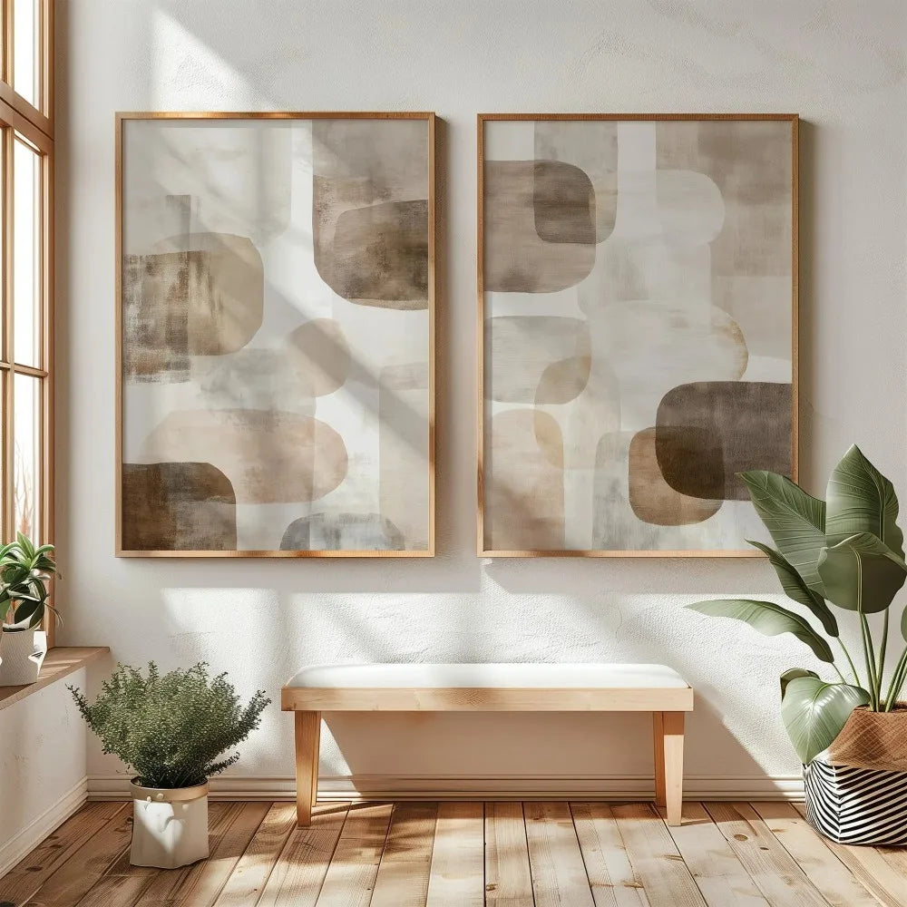 2PCS Wabi Sabi Mountain Canvas Set