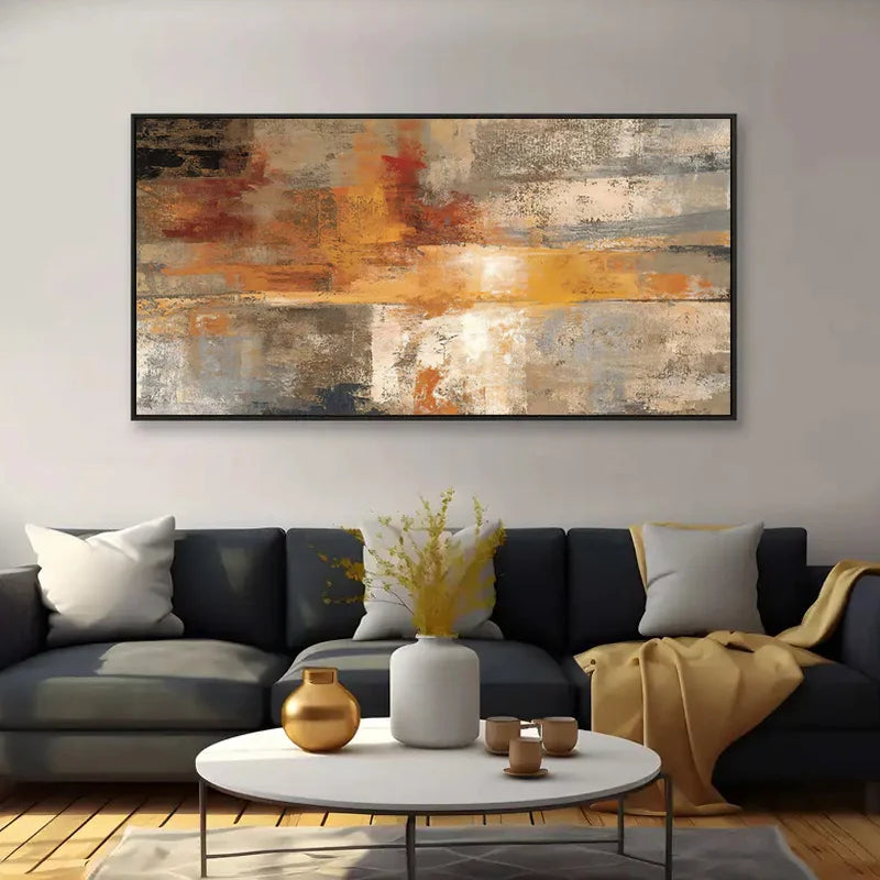 Large Frameless Abstract Canvas Wall Art
