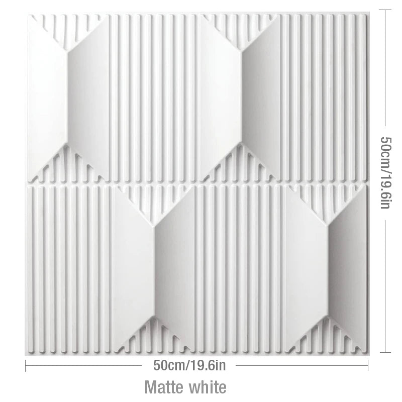 4-Pack 3D Wave PVC Wall Panels