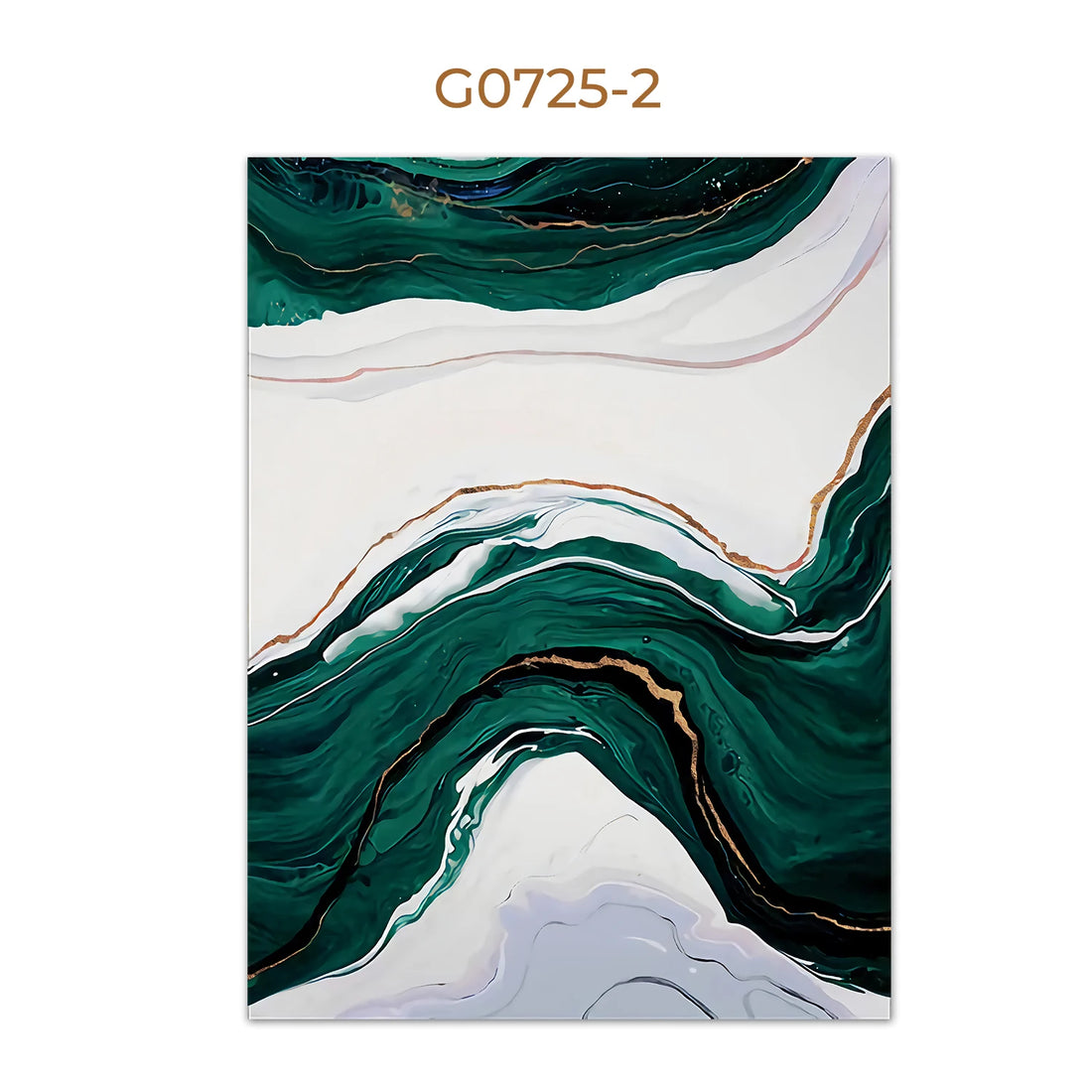 Modern Green Gold Abstract Canvas Art