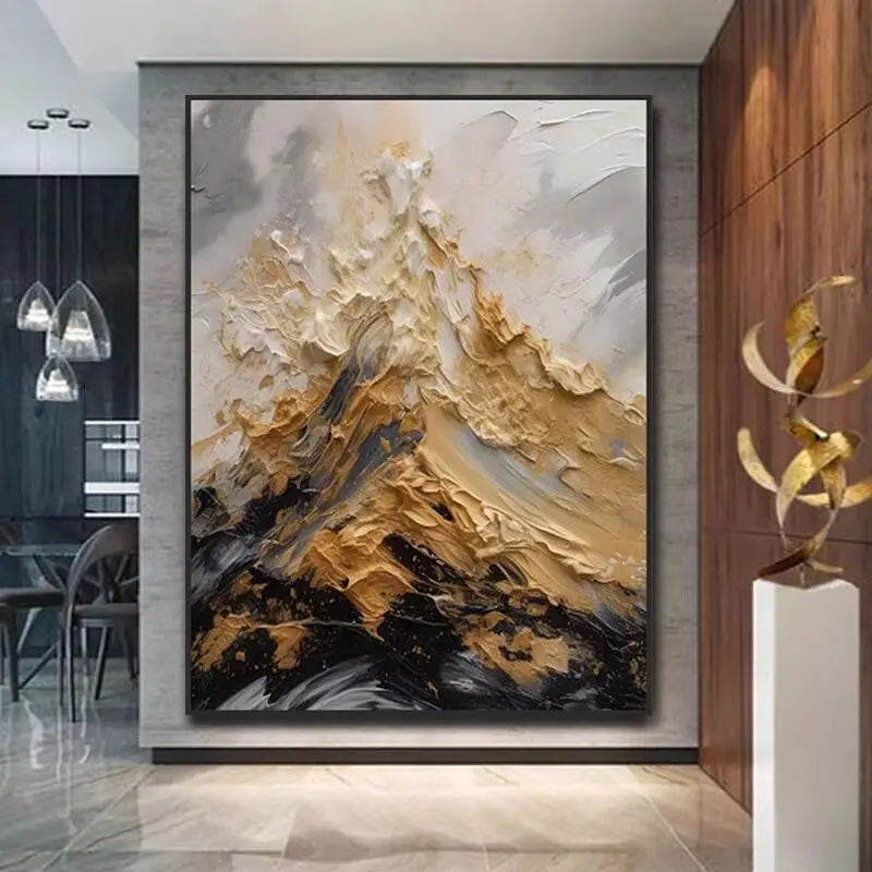 Large Hand-Painted Abstract Oil Painting