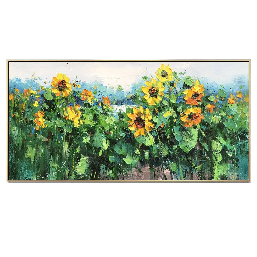 Abstract Flower Landscape Oil Painting