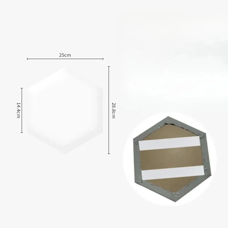 Hexagonal 3D Leather Wall Panel – Self-Adhesive