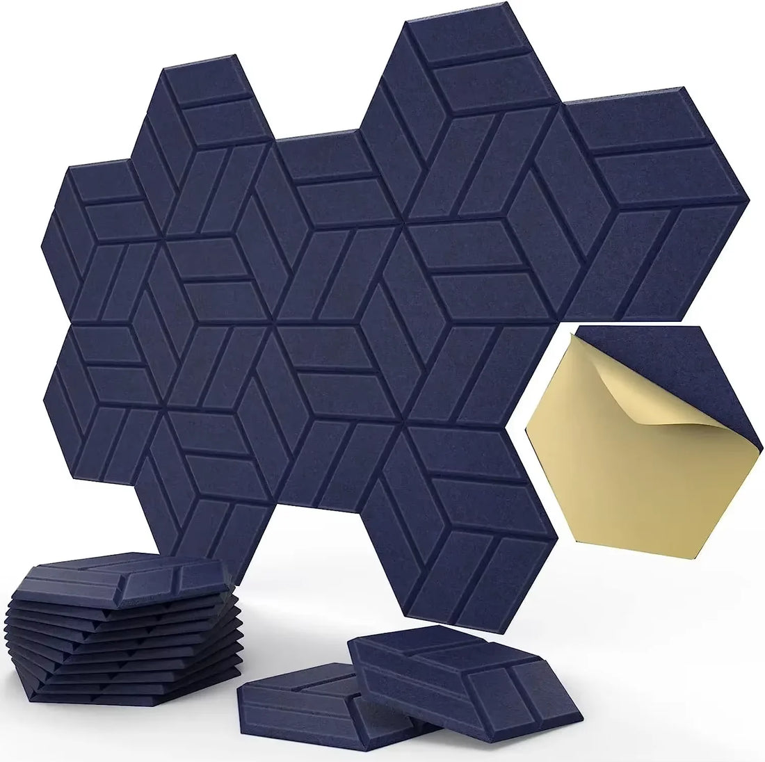 12-Pack White Hexagon Acoustic Panels