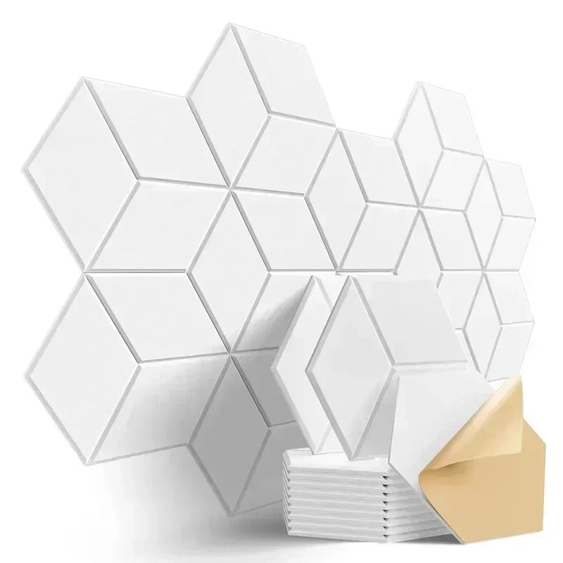 12-Piece Hexagon Soundproof Foam Panels