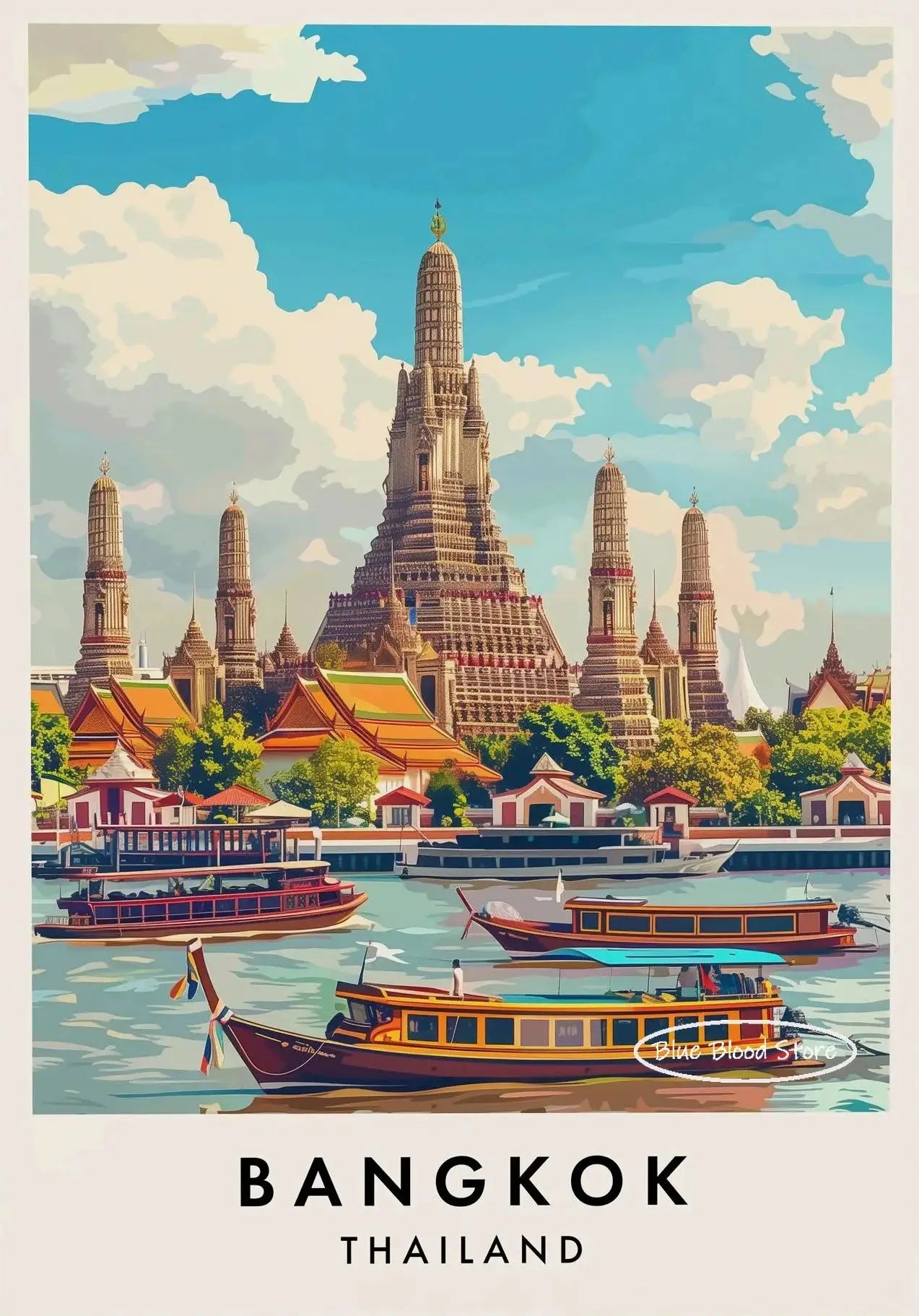 Thailand City Travel Canvas Poster