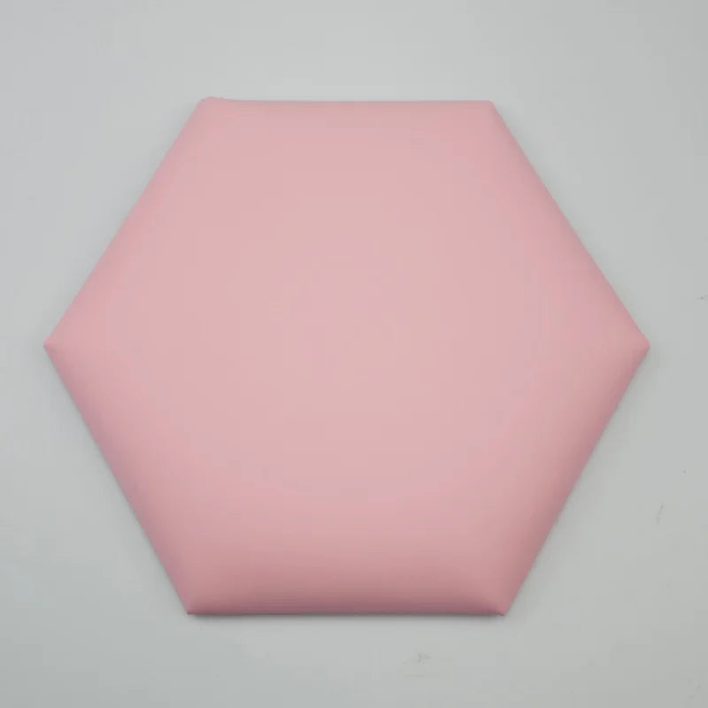 Hexagonal 3D Leather Wall Panel – Self-Adhesive