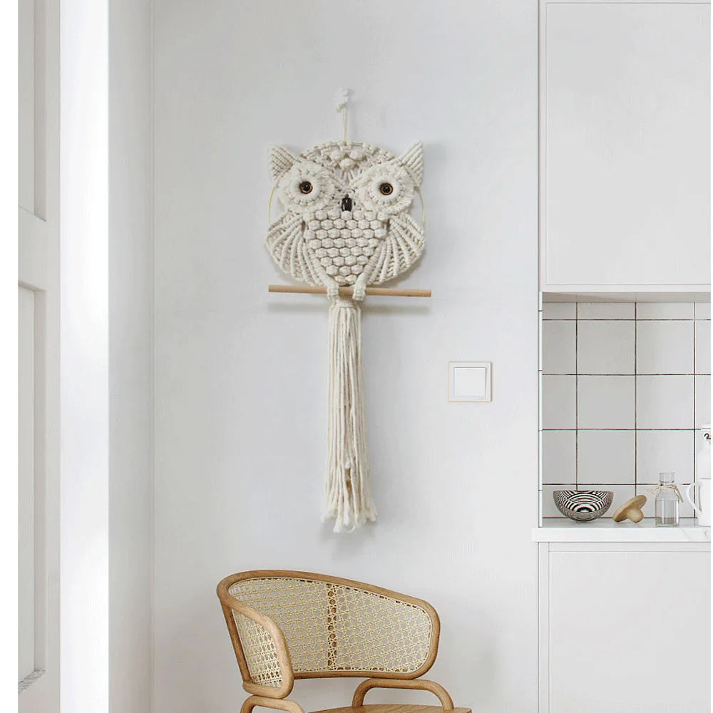 Owl Macrame Wall Hanging