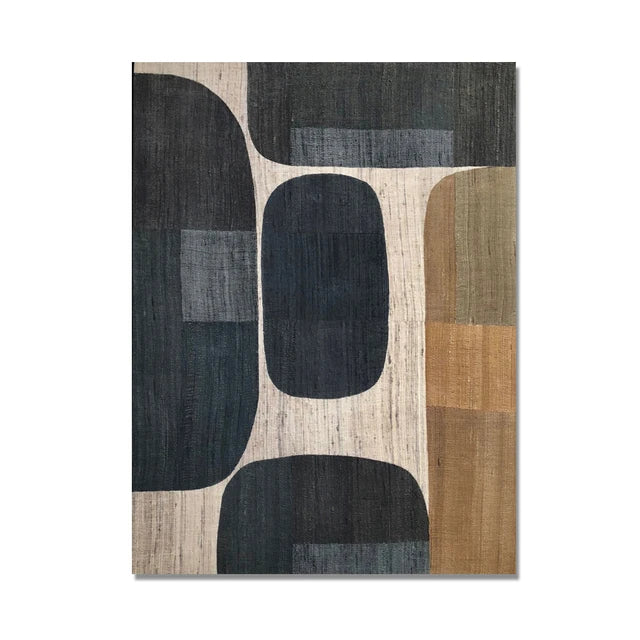Retro Black Geometry Canvas Wall Art