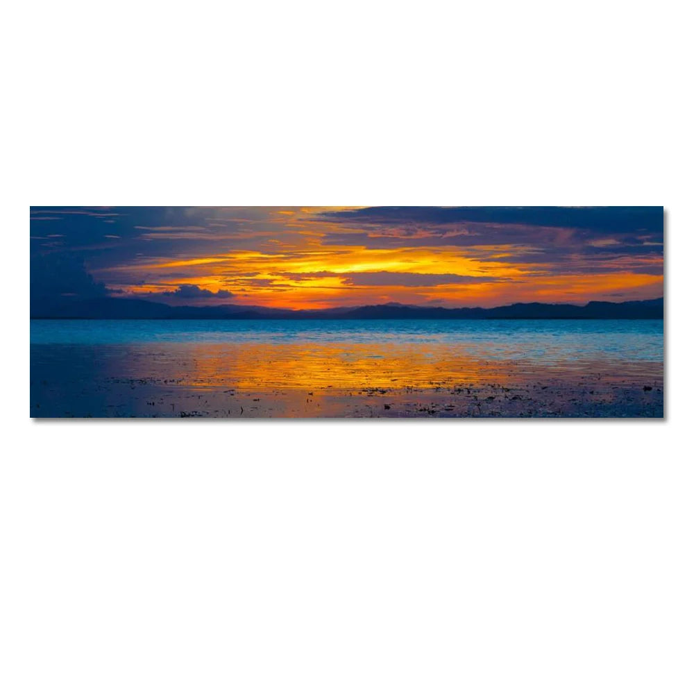 Beach Sunset Landscape Canvas Poster