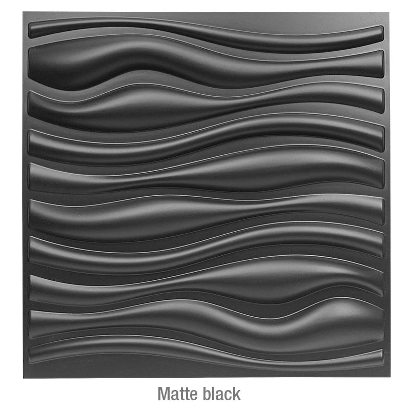 4-Pack 3D Wave PVC Wall Panels