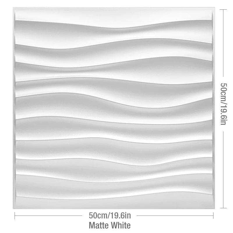 4-Pack 3D Wave PVC Wall Panels