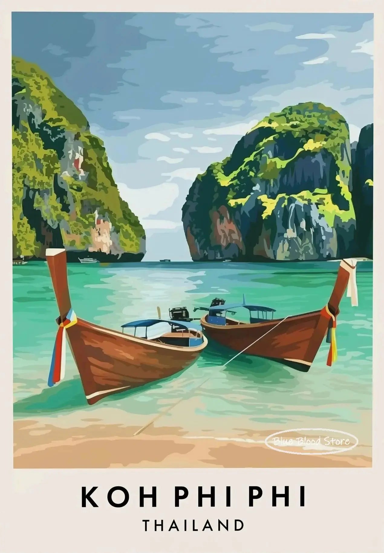 Thailand City Travel Canvas Poster