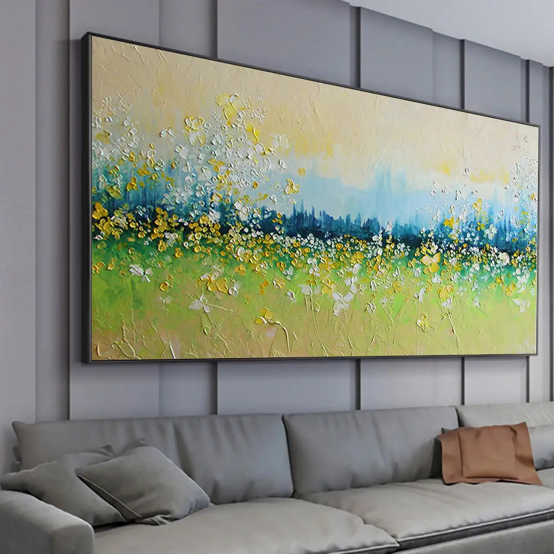 Abstract Flower Landscape Oil Painting