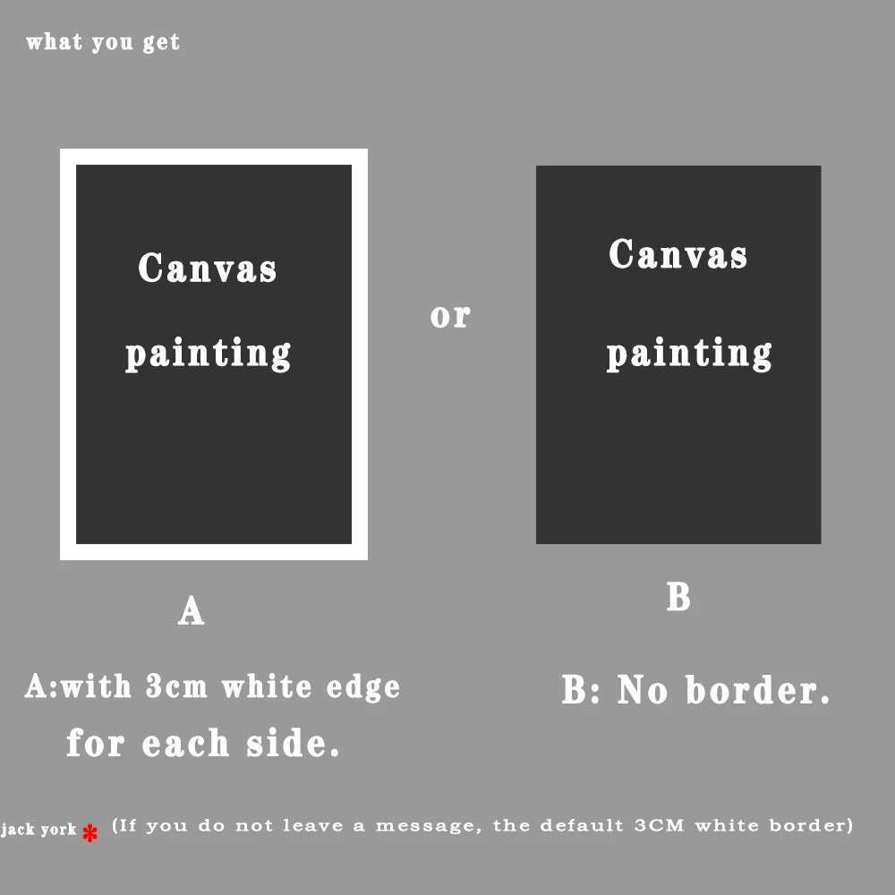 Modern Black & White Plant Canvas Poster
