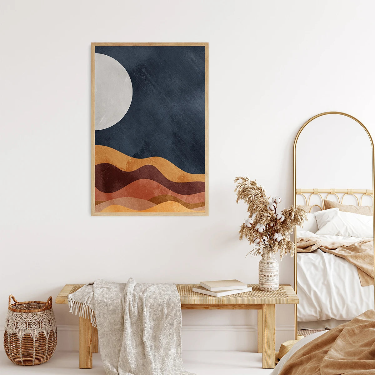 2PCS Boho Sun Moon Canvas Set