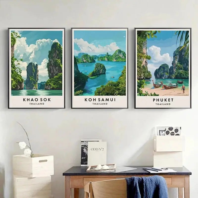 Thailand City Travel Canvas Poster