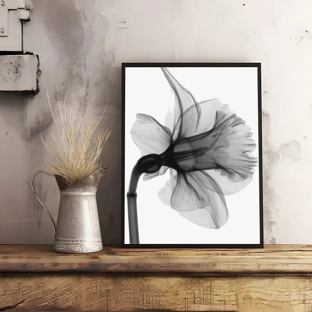 Black & White Plant Canvas Wall Art