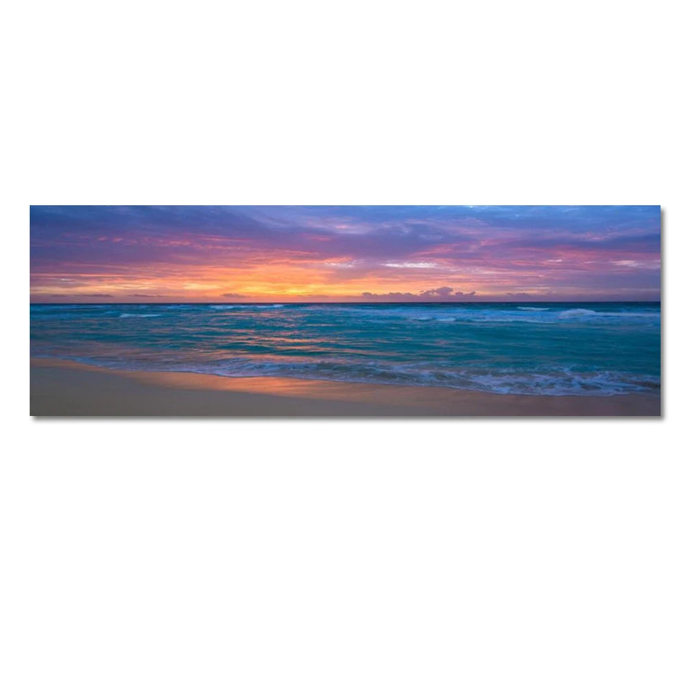 Beach Sunset Landscape Canvas Poster