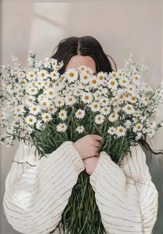 Abstract Woman Flower Canvas Poster