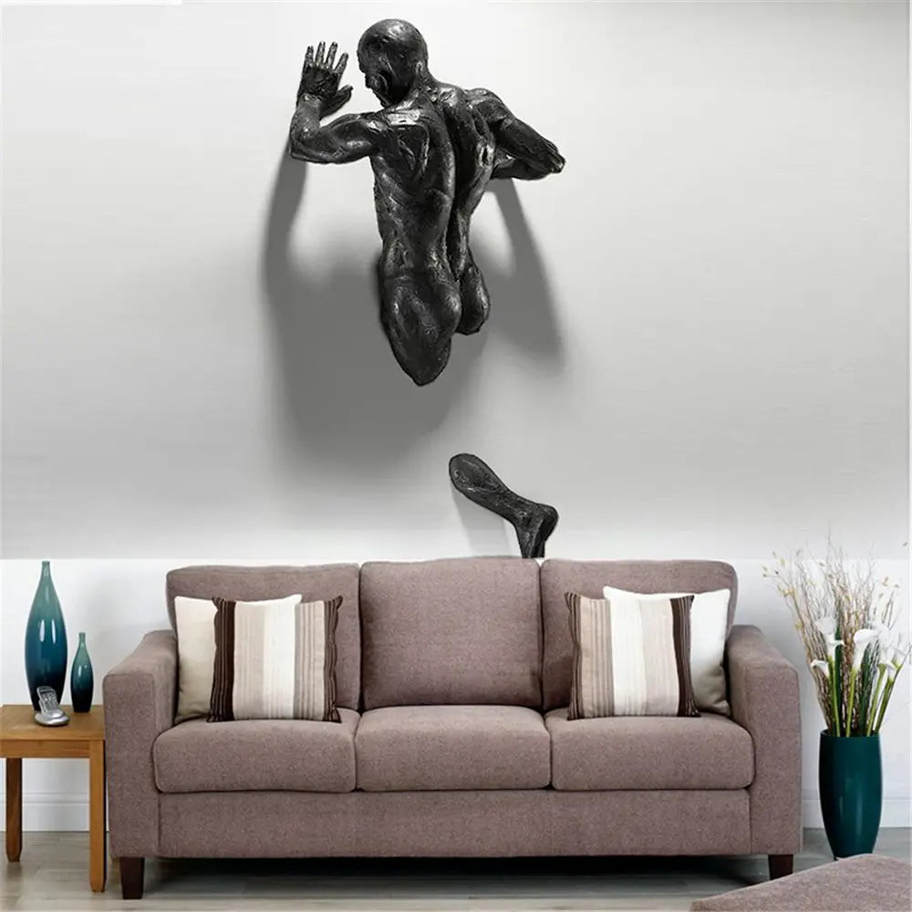 3D Through Wall Abstract Sculpture