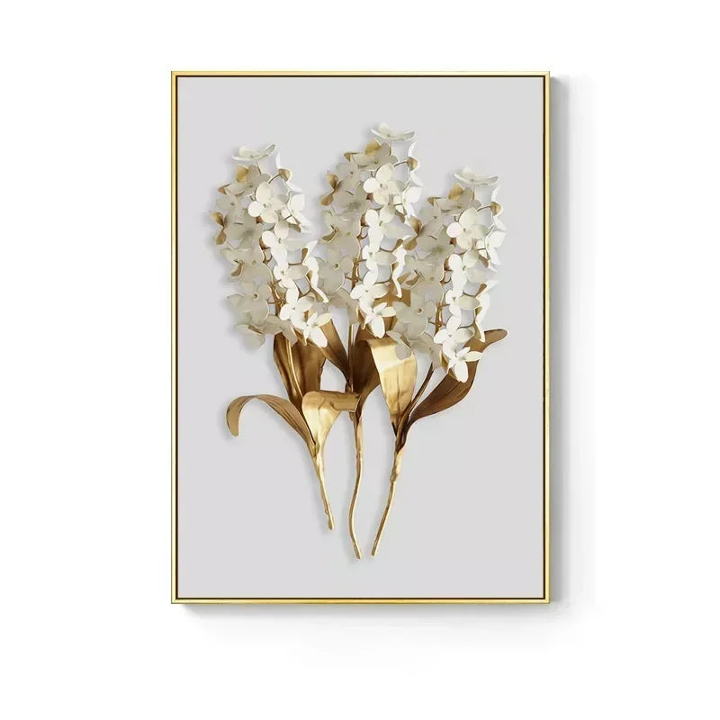Scandinavian Gold Botanical Wall Art