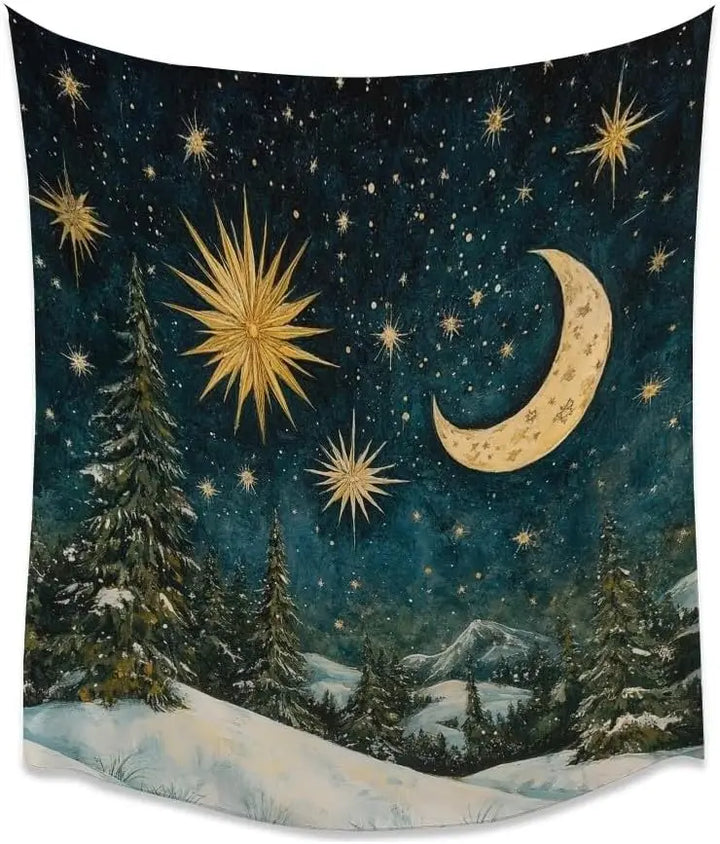 Vintage Boho Sun & Moon Wall Tapestry