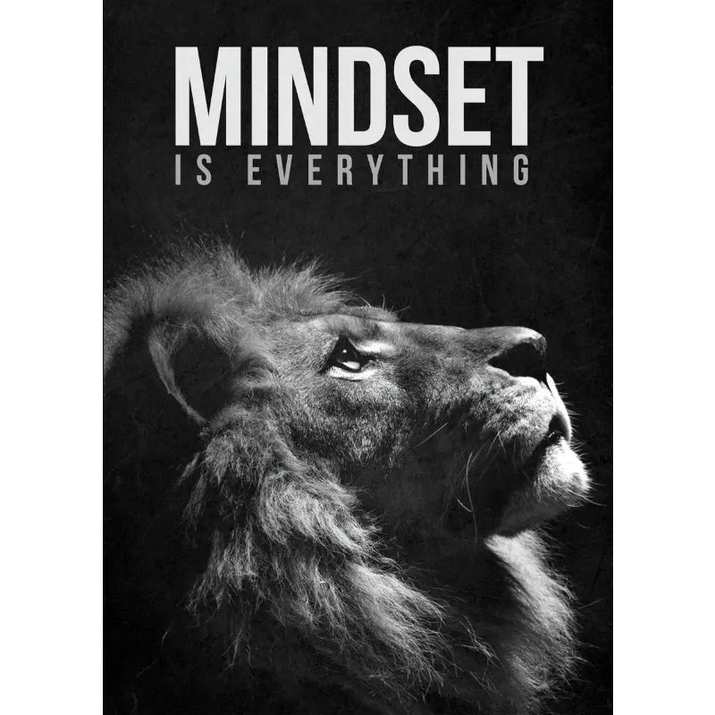 Motivational Lion Canvas Poster