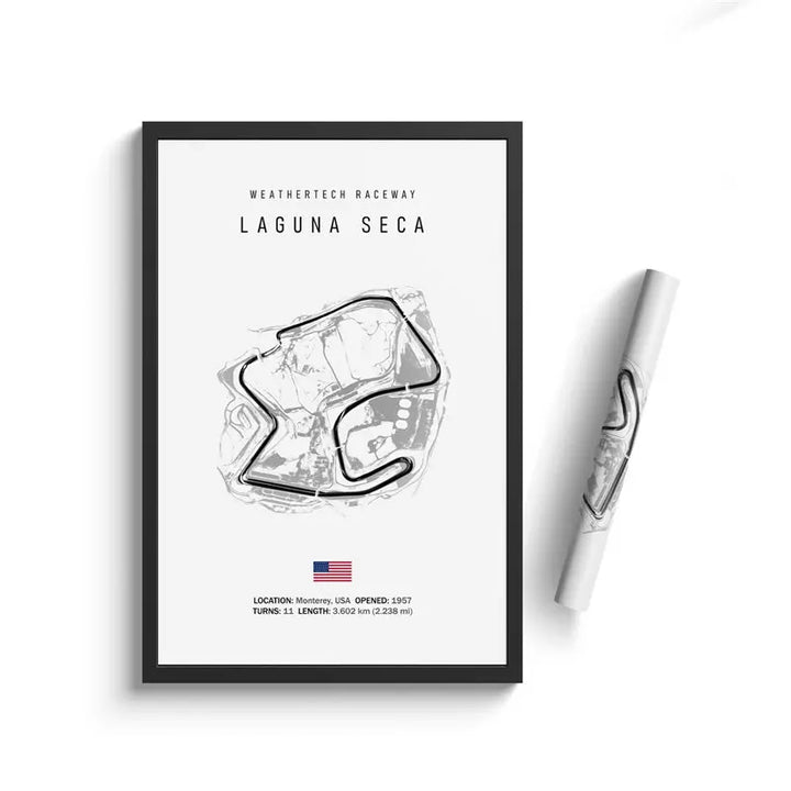 F1 Circuit Black White Canvas Art