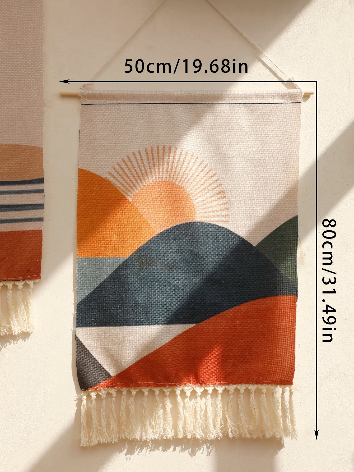 Boho Linen Tapestry Wall Hanging