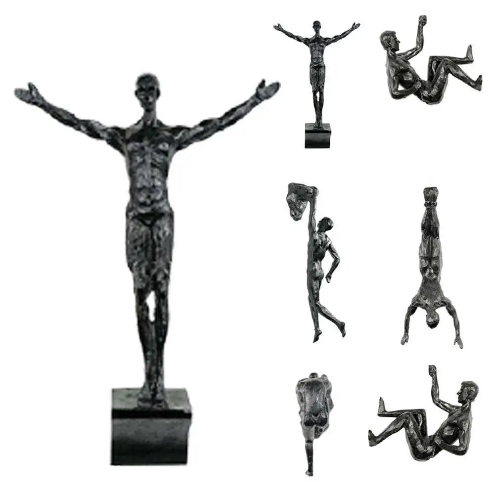 Rock Climber Resin Wall Sculpture