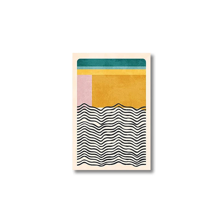 Color Block Abstract Canvas Art Set