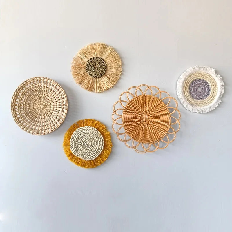 Boho Round Rattan Wall Hanging